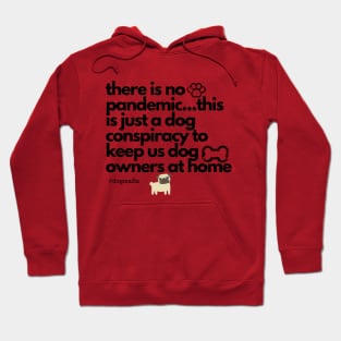 there is no pandemic...this is just a dog conspiracy to keep us dog owners at home Hoodie